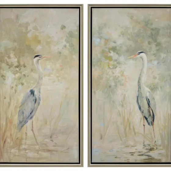Wading Heron 2-Pc. Floater Framed Art Print Set-Kirkland's Home Cheap