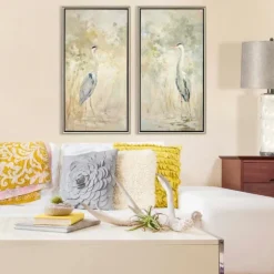 Wading Heron 2-Pc. Floater Framed Art Print Set-Kirkland's Home Cheap