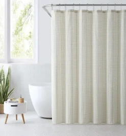 Waffle Cotton Blend Shower Curtain-Kirkland's Home Best Sale