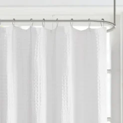 Waffle Cotton Shower Curtain-Kirkland's Home Flash Sale