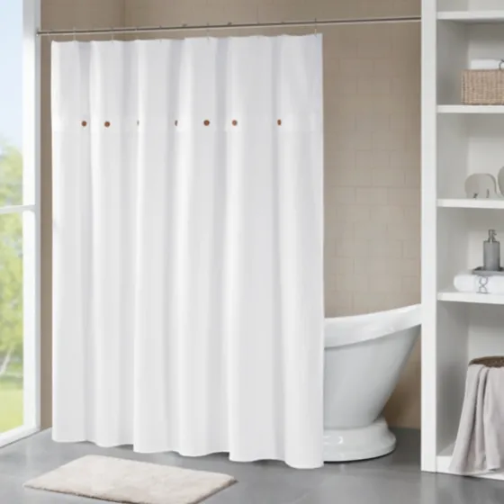 Waffle Weave Cotton Shower Curtain-Kirkland's Home Sale