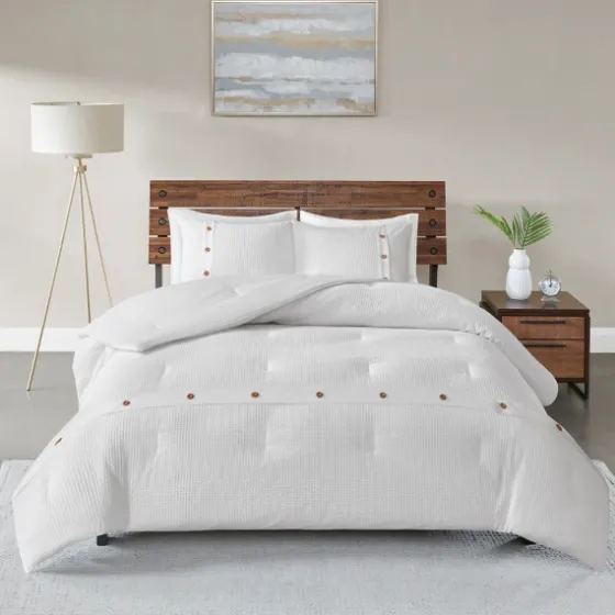 Waffle Weave 3-Pc. Full/Queen Comforter Set-Kirkland's Home Clearance