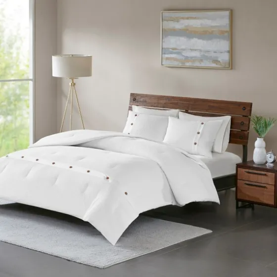 Waffle Weave 3-Pc. Full/Queen Comforter Set-Kirkland's Home Clearance