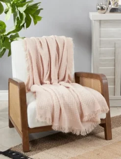 Waffle Weave Throw Blanket-Kirkland's Home Online