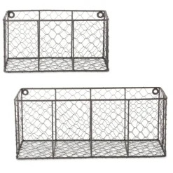 Wall Hanging Chicken Wire Baskets, Set Of 2-Kirkland's Home Online