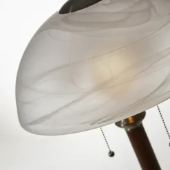 Walnut Alabaster Frosted Glass Table Lamp-Kirkland's Home Fashion