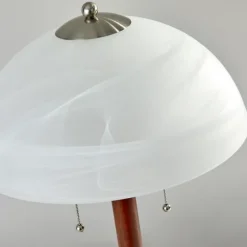 Walnut Alabaster Frosted Glass Table Lamp-Kirkland's Home Fashion