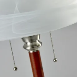 Walnut Alabaster Frosted Glass Table Lamp-Kirkland's Home Fashion