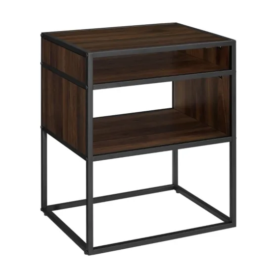 Walnut And Metal Mid-Century Modern Accent Table-Kirkland's Home Sale