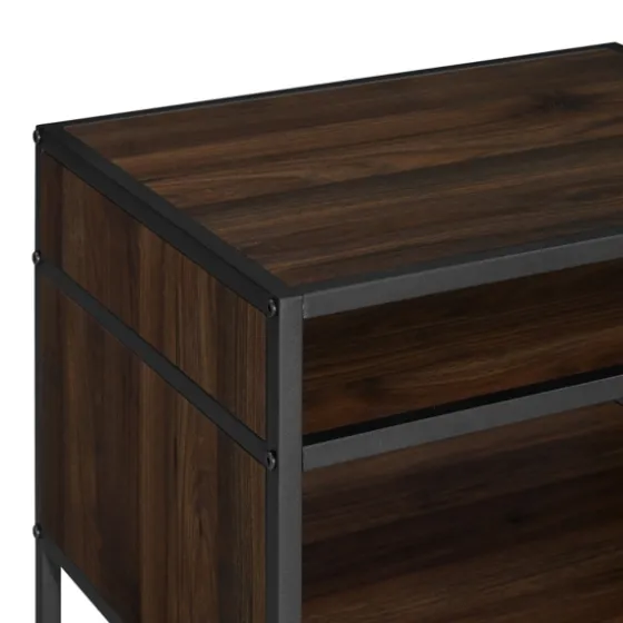 Walnut And Metal Mid-Century Modern Accent Table-Kirkland's Home Sale
