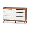 Walnut And White Mid-Century Modern Dresser-Kirkland's Home Flash Sale