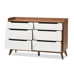 Walnut And White Mid-Century Modern Dresser-Kirkland's Home Flash Sale
