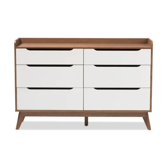 Walnut And White Mid-Century Modern Dresser-Kirkland's Home Flash Sale