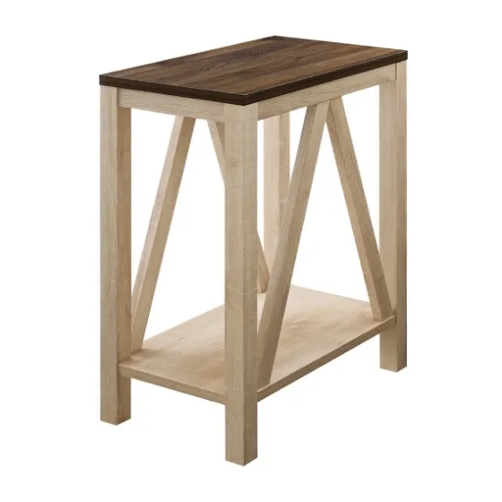 Walnut And White Oak Narrow Frame Accent Table-Kirkland's Home Online