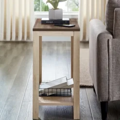 Walnut And White Oak Narrow Frame Accent Table-Kirkland's Home Online