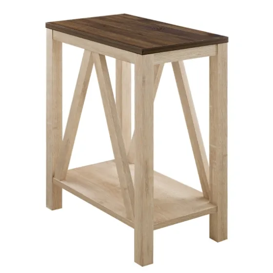 Walnut And White Oak Narrow Frame Accent Table-Kirkland's Home Online
