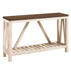Walnut And Whitewash A-Frame Console Table-Kirkland's Home New