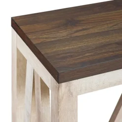 Walnut And Whitewash A-Frame Console Table-Kirkland's Home New