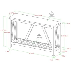 Walnut And Whitewash A-Frame Console Table-Kirkland's Home New