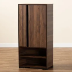 Walnut Asymmetrical Shoe Storage Cabinet-Kirkland's Home Hot