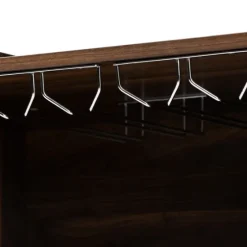 Walnut Brown Open Shelf Wine Cabinet-Kirkland's Home Discount