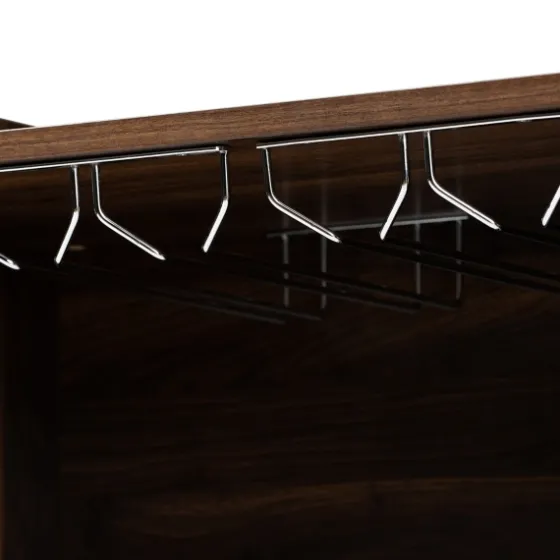 Walnut Brown Open Shelf Wine Cabinet-Kirkland's Home Discount