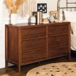 Walnut Classic 6-Drawer Dresser-Kirkland's Home Clearance