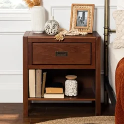 Walnut Classic 1-Drawer Nightstand-Kirkland's Home Sale