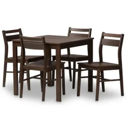 Walnut Contemporary Wood 5-Pc. Dining Set-Kirkland's Home Sale