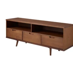 Walnut 3-Door Mid-Century Modern Tv Stand-Kirkland's Home Online