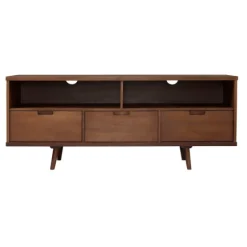 Walnut 3-Door Mid-Century Modern Tv Stand-Kirkland's Home Online