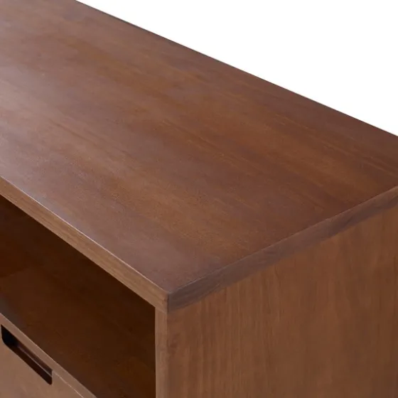 Walnut 3-Door Mid-Century Modern Tv Stand-Kirkland's Home Online