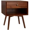 Walnut 1-Drawer Mid Century Nightstand-Kirkland's Home Fashion