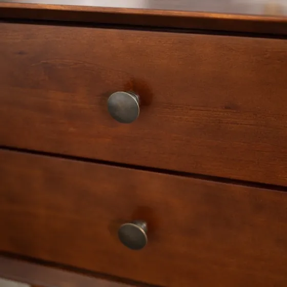 Walnut 2-Drawer Mid-Century Modern Nightstand-Kirkland's Home Cheap