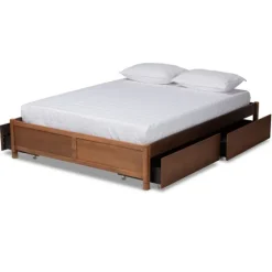 Walnut 4-Drawer Queen Bed Frame-Kirkland's Home Hot