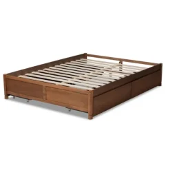 Walnut 4-Drawer Queen Bed Frame-Kirkland's Home Hot