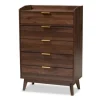 Walnut 5-Drawer Wood Chest-Kirkland's Home Fashion