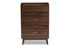 Walnut 5-Drawer Wood Chest-Kirkland's Home Fashion
