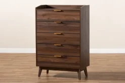 Walnut 5-Drawer Wood Chest-Kirkland's Home Fashion