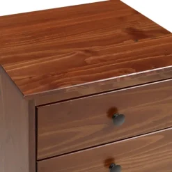 Walnut 3-Drawer Wood Nightstand-Kirkland's Home Shop