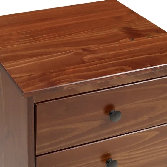 Walnut 3-Drawer Wood Nightstand-Kirkland's Home Shop