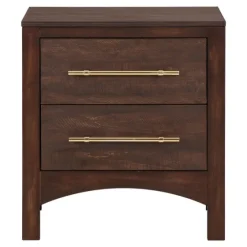 Walnut 2-Drawer Wood Nightstand-Kirkland's Home Best