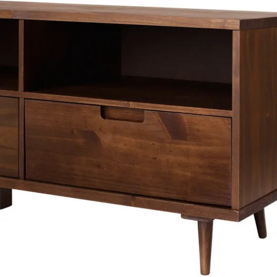 Walnut 3-Drawer Wood Tv Stand-Kirkland's Home Online