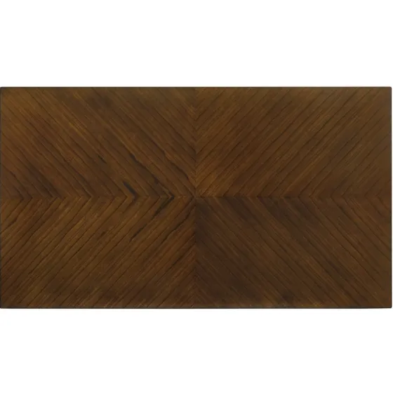 Walnut Finish Chevron Inlay Dining Table-Kirkland's Home Flash Sale