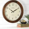 Walnut Garrison Wooden Wall Clock-Kirkland's Home Cheap