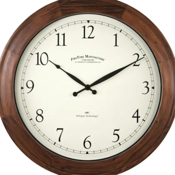 Walnut Garrison Wooden Wall Clock-Kirkland's Home Cheap