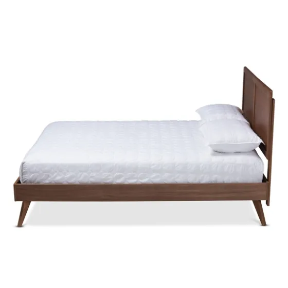 Walnut Inset Paneling Platform King Bed-Kirkland's Home Hot