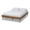 Walnut Low Angled Leg King Bed Frame-Kirkland's Home Clearance