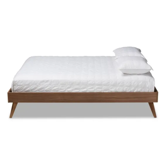 Walnut Low Angled Leg King Bed Frame-Kirkland's Home Clearance