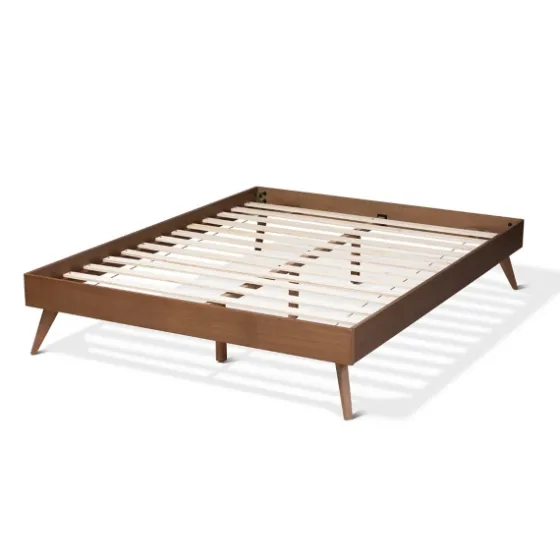 Walnut Low Angled Leg King Bed Frame-Kirkland's Home Clearance